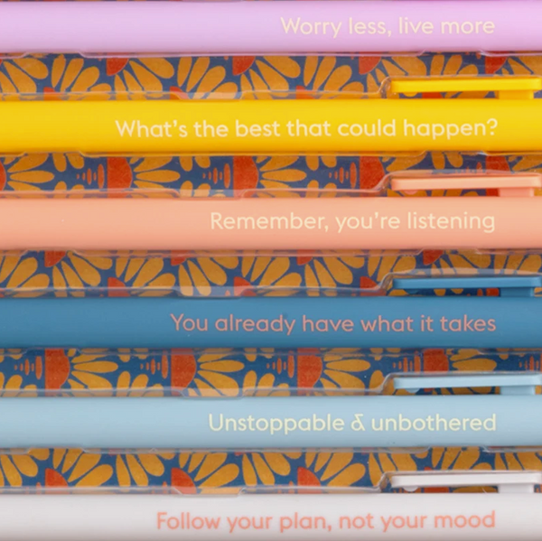 Worry Less, Live More Pen Set
