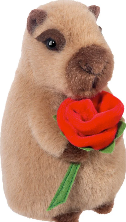 Valentine Capybara w/ Rose