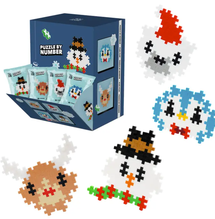 Puzzle by Number Holiday Faces Asorted