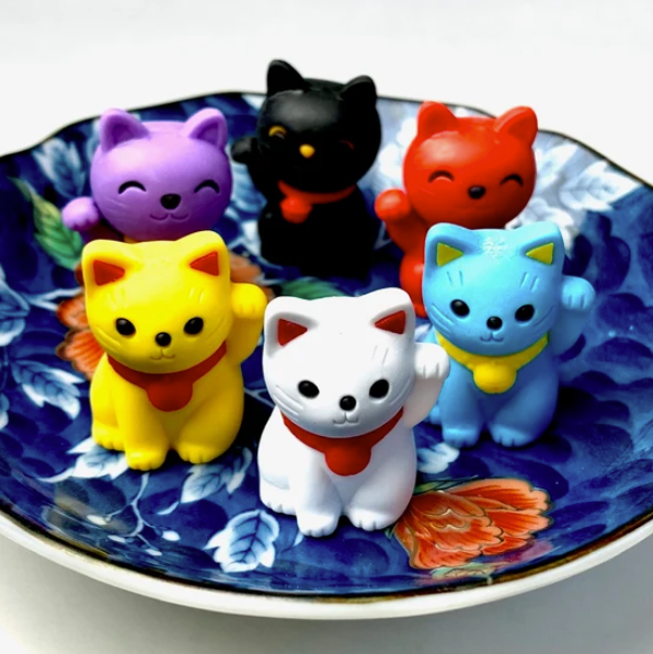 MANEKI WELCOME CAT ERASER Assorted