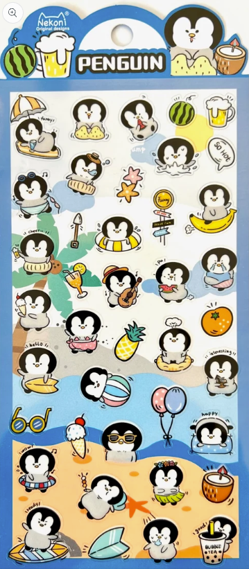 PENGUIN BEACH PARTY STICKERS