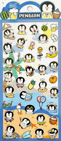 PENGUIN BEACH PARTY STICKERS
