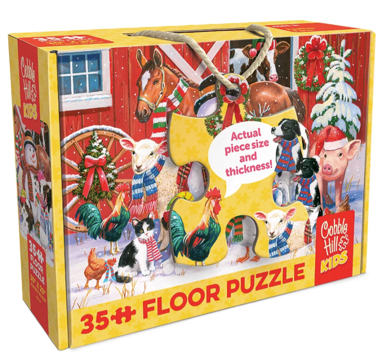 Festive Farmyard Greetings Floor 35 pc