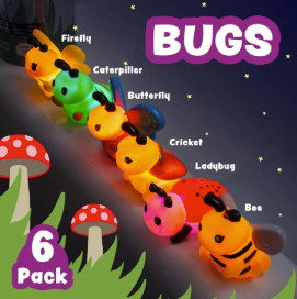 Bugs Light Up Bath Toys 6 Pk
