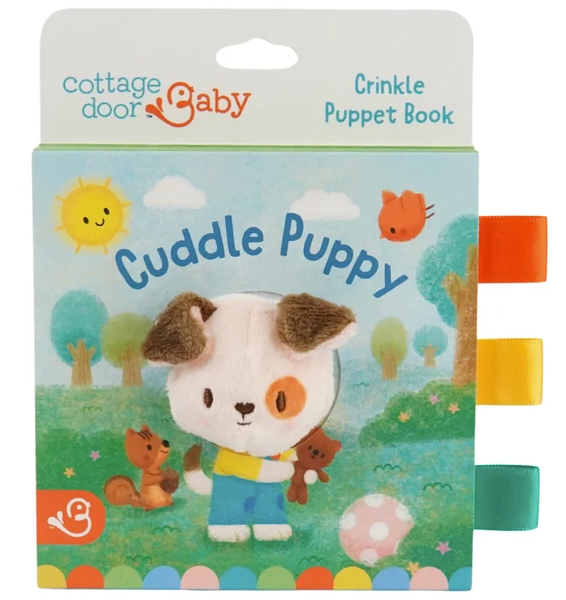 Cuddle Puppy Crinkle Puppet Book