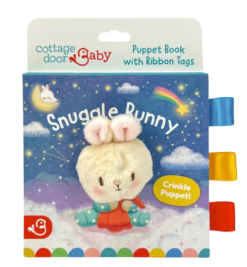 Snuggle Bunny Crinkle Puppet Book