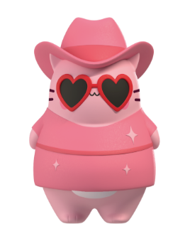 Pembe the Pink Cat™ Foamate 3.5" Assorted