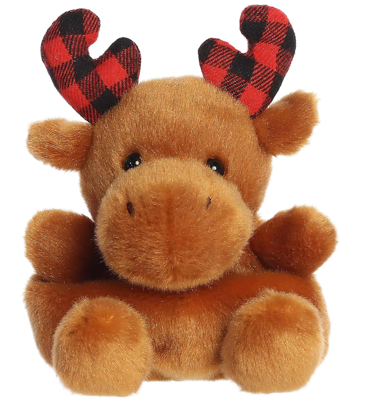5" Palm Pals -Clove Plaid Moose
