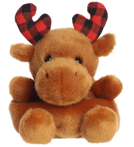 5" Palm Pals -Clove Plaid Moose