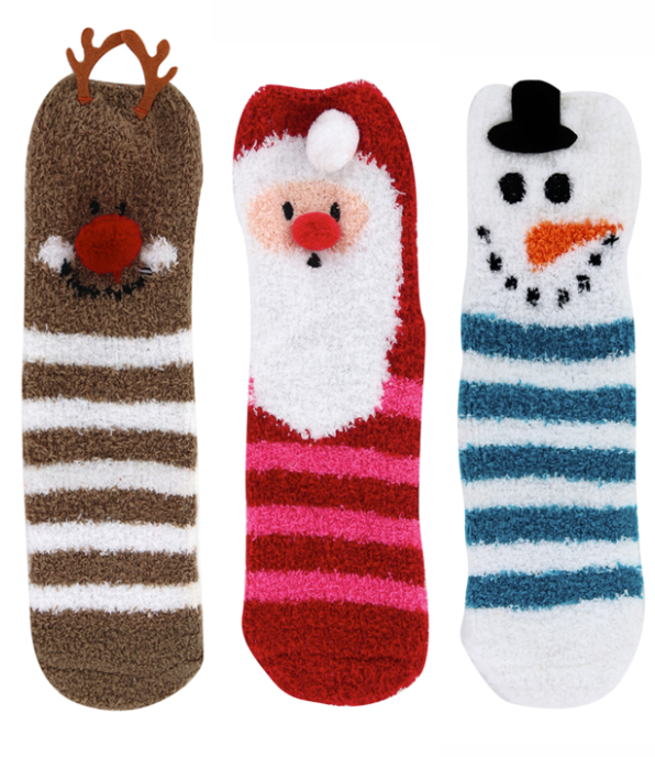 Cozy Cuties Fuzzy Holiday Socks