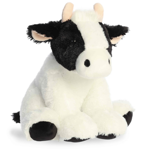14" Black & White Cow