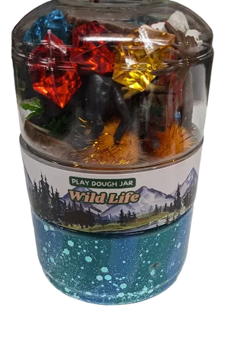 Wildlife  Play Dough Jar
