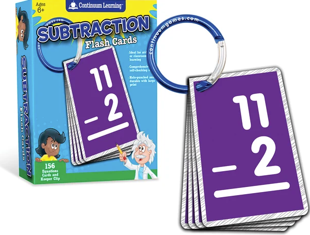 Subtraction Flash Cards