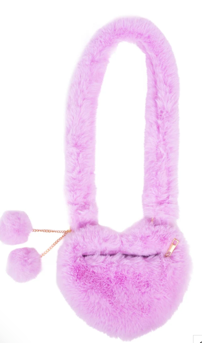 Lilac Love Furry Purse