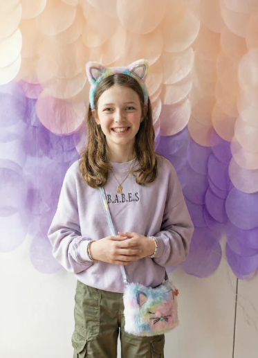 Rainbow Furry Kitty Purse