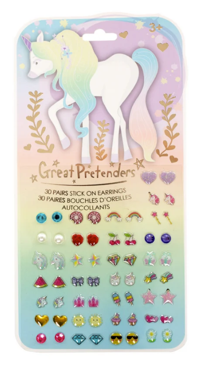 Whimsical Unicorn 30 Stick-on Earrings