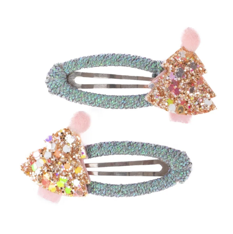 Minty Christmas Holiday Hairclip Set