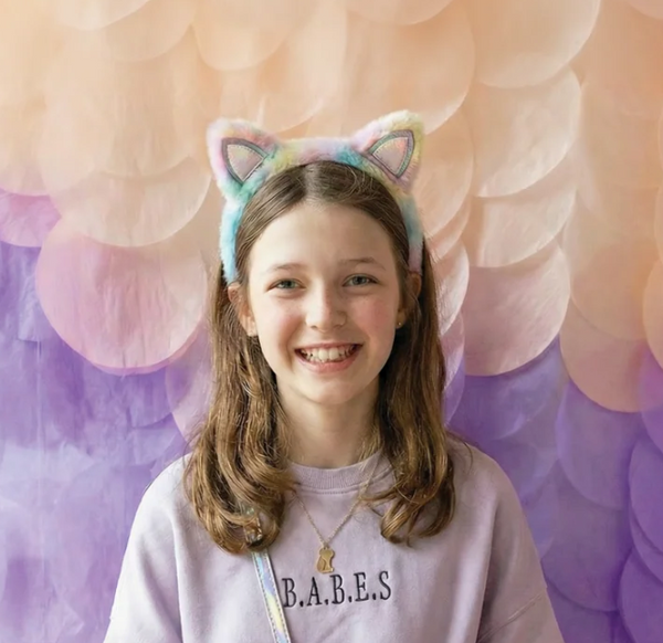 Rainbow Furry Kitty Headband