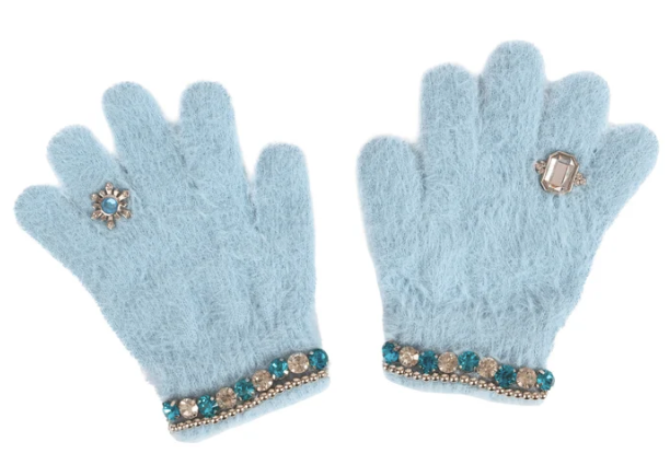 Boujee Bijou Gloves-Blue