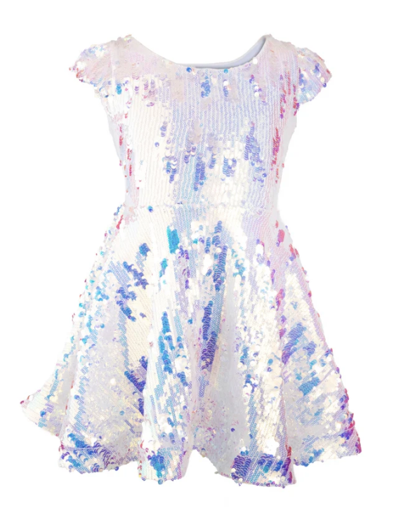 Sequins Concert Queen Dress-Silver 5-6