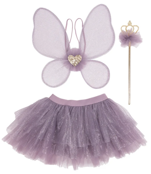 Royal Fairy Princess Skirt Set-Purple 4-6
