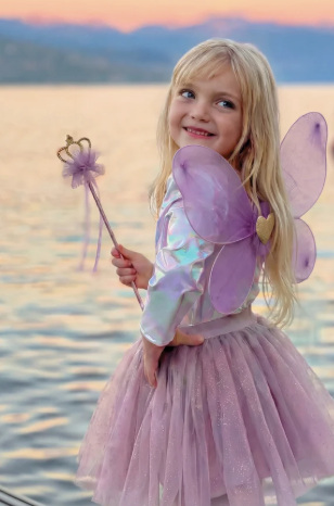 Royal Fairy Princess Skirt Set-Purple 4-6