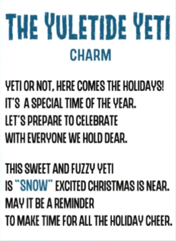 Charm-Yuletide Yeti