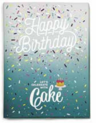 Teal Happy Birthday Card