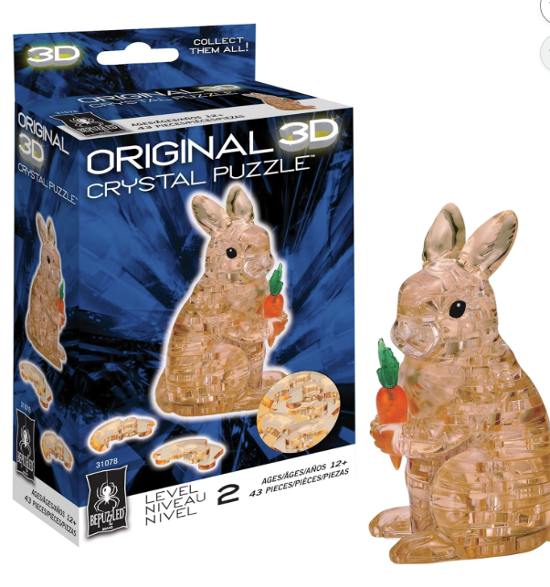 Crystal Puzzle Rabbit Brown