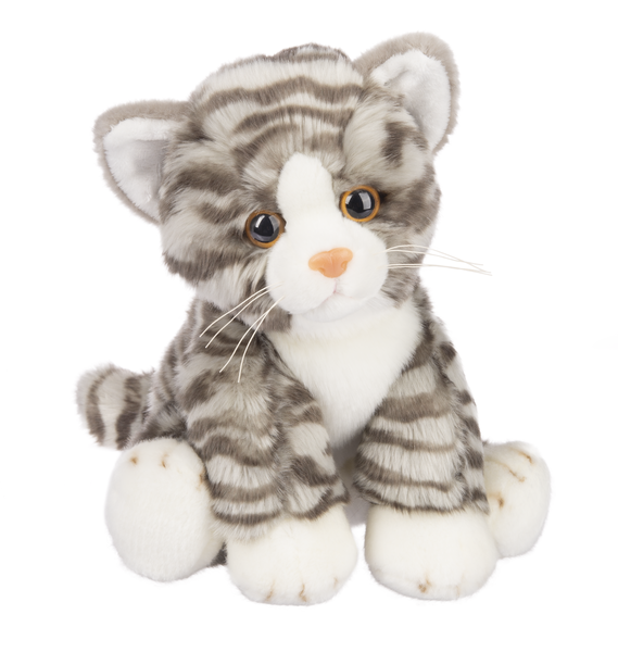 12" Heritage Grey Tabby Cat