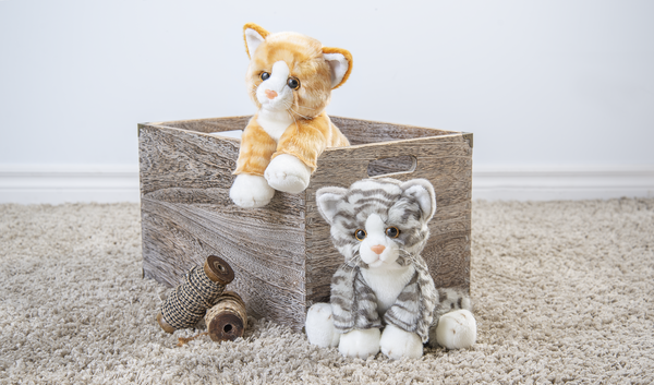 12" Heritage Grey Tabby Cat