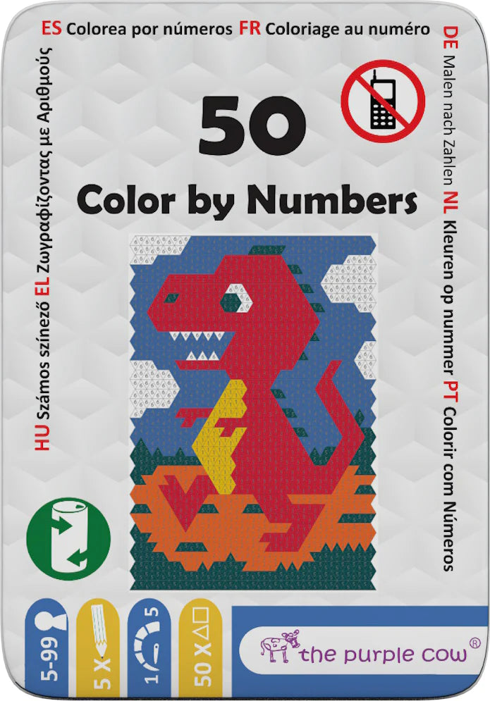 50 Color By Number Tin