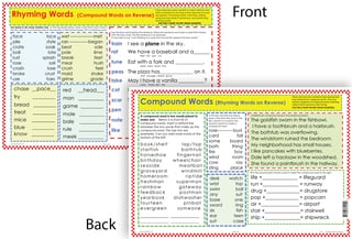 Compound/Rhyming Placemat