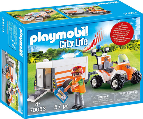 Rescue Quad w/Trailer Playmobil