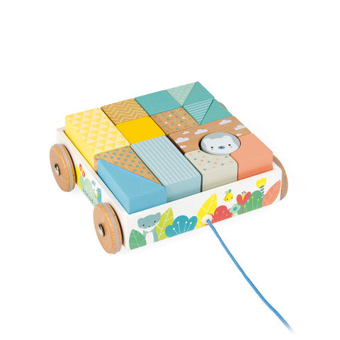 Pull Along Block Cart